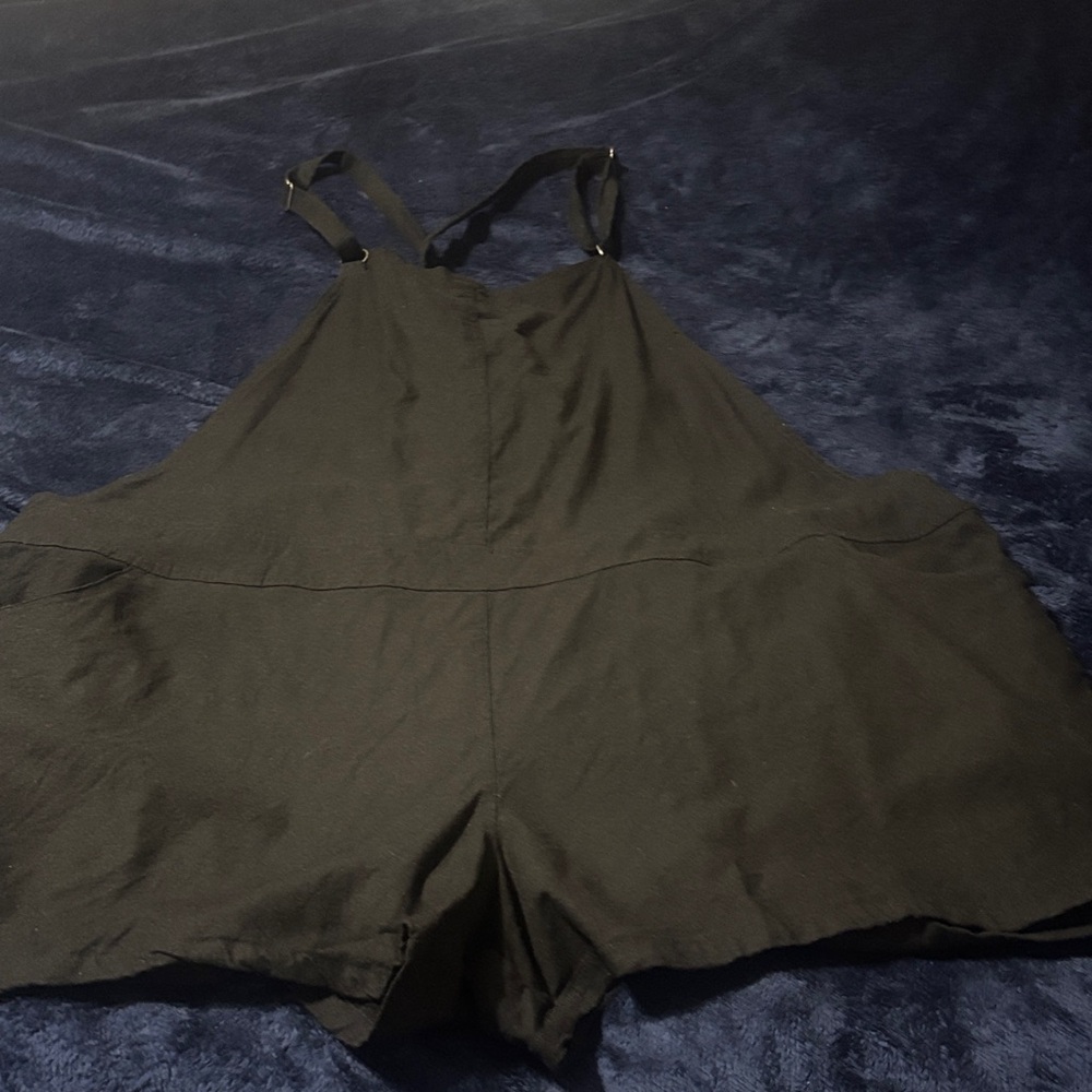 Black Romper with Adjustable Straps